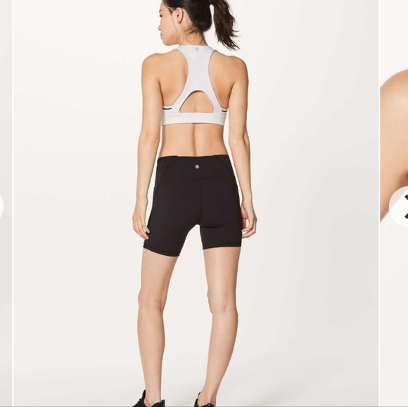 Lululemon Pace Perfect Bra (Storage) Sz 12 B/C Cup White/ Black - Picture 4 of 11